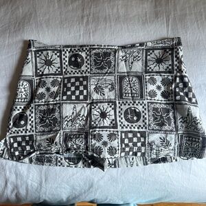 Urban Outfitters Black and White Mini Skirt